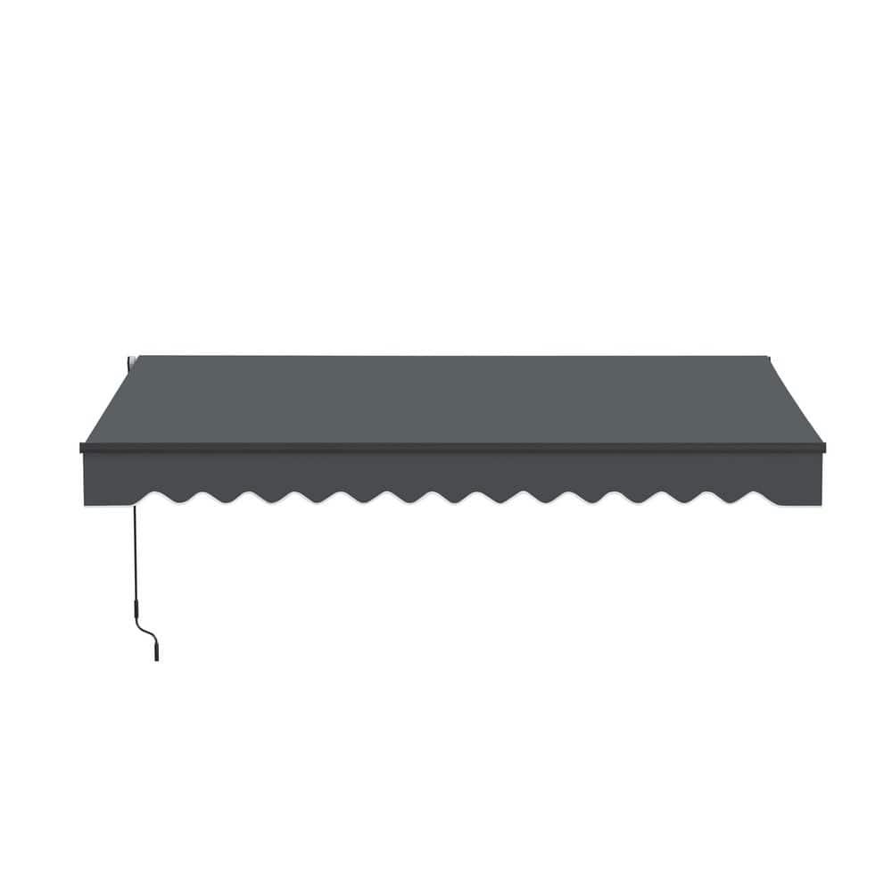 Motorized Retractable Patio Awning- Black Frame