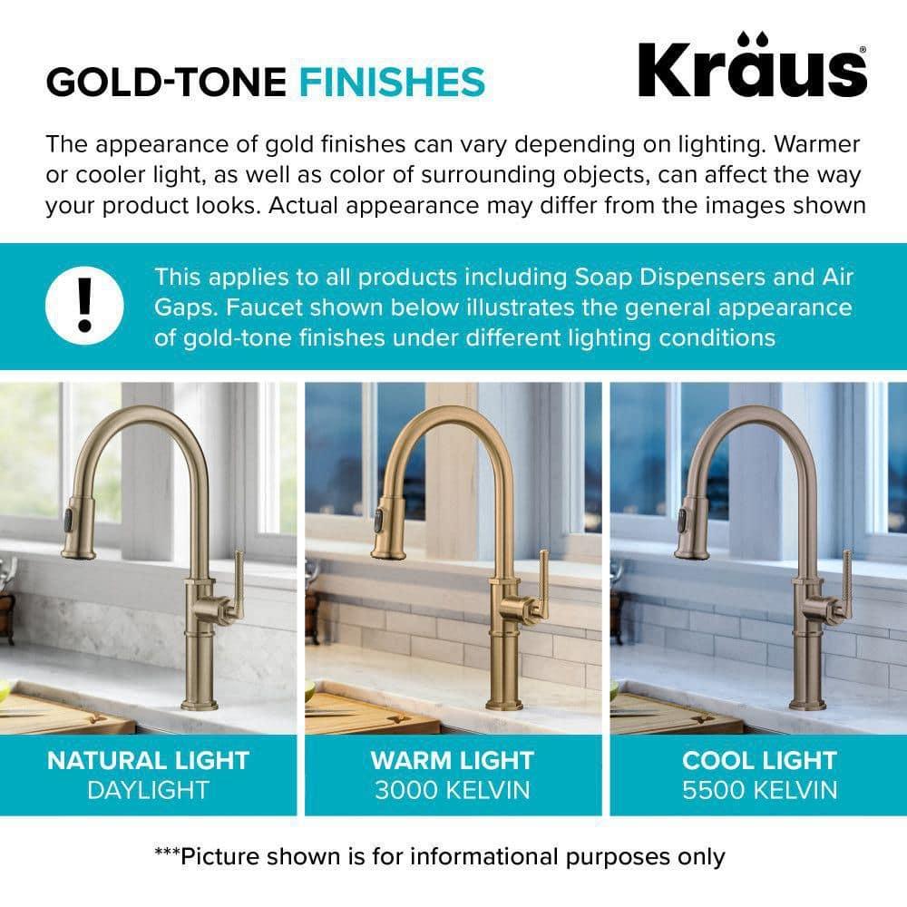 KRAUS Oletto Commercial Style Single Handle Pull Down Kitchen Faucet with QuickDock Top Mount Installation Assembly