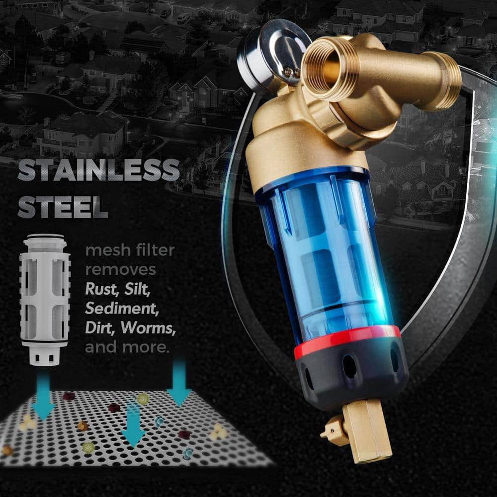 Compact White and Stainless Steel Sediment Filter Cartridge