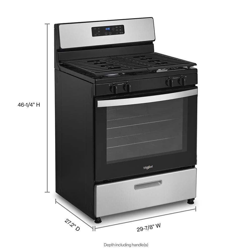 WHIRLPOOL WFG320M0MS 30" FREE STANDING GAS RANGE Stainless Steel