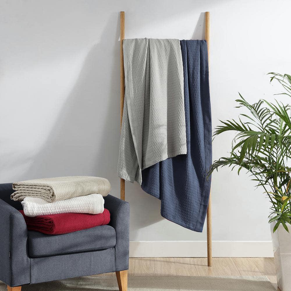 Nautica Nautica Baird Solid Cotton Reversible Blanket
