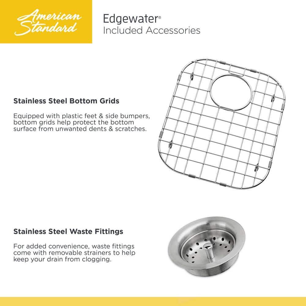Edgewater 33'' L Undermount Double Bowl Stainless Steel Kitchen Sink
