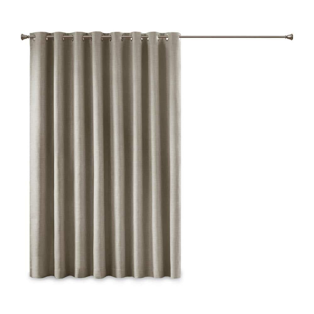 Madison Park Maya Printed Heathered Blackout Grommet Top Single Curtain Panel