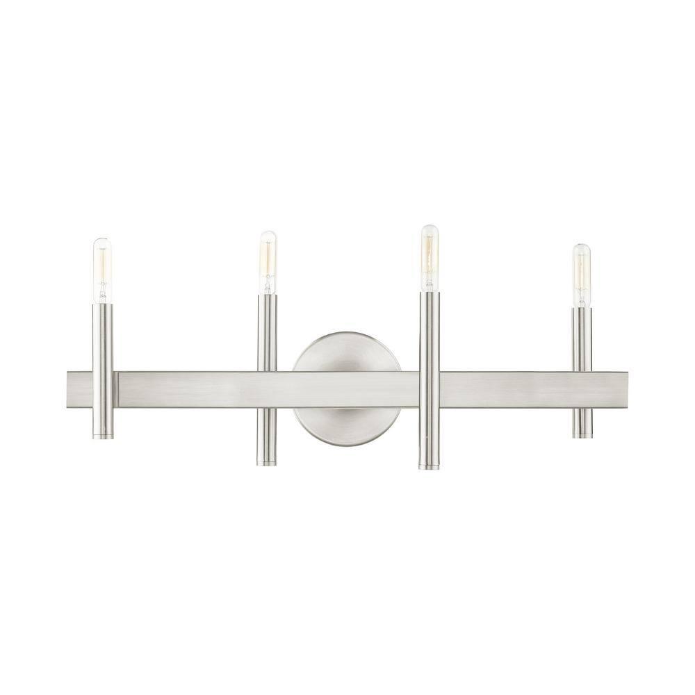 Livex Lighting Denmark 4 - Light Vanity in  Brushed Nickel