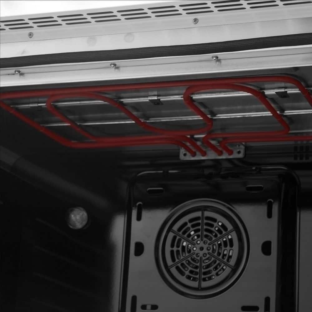 Galiano 36" French Door Dual Fuel Range, Black or White & Antique Brass, 5.36 cu.ft. True Convection Oven