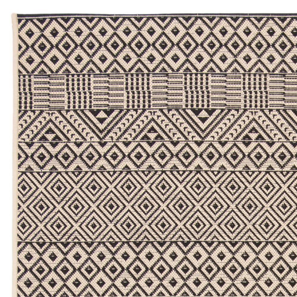 Courtyard CY6235 Power Loomed Indoor and Outdoor Area Rug - Beige/Black - 6'7"x9'6" - Safavieh
