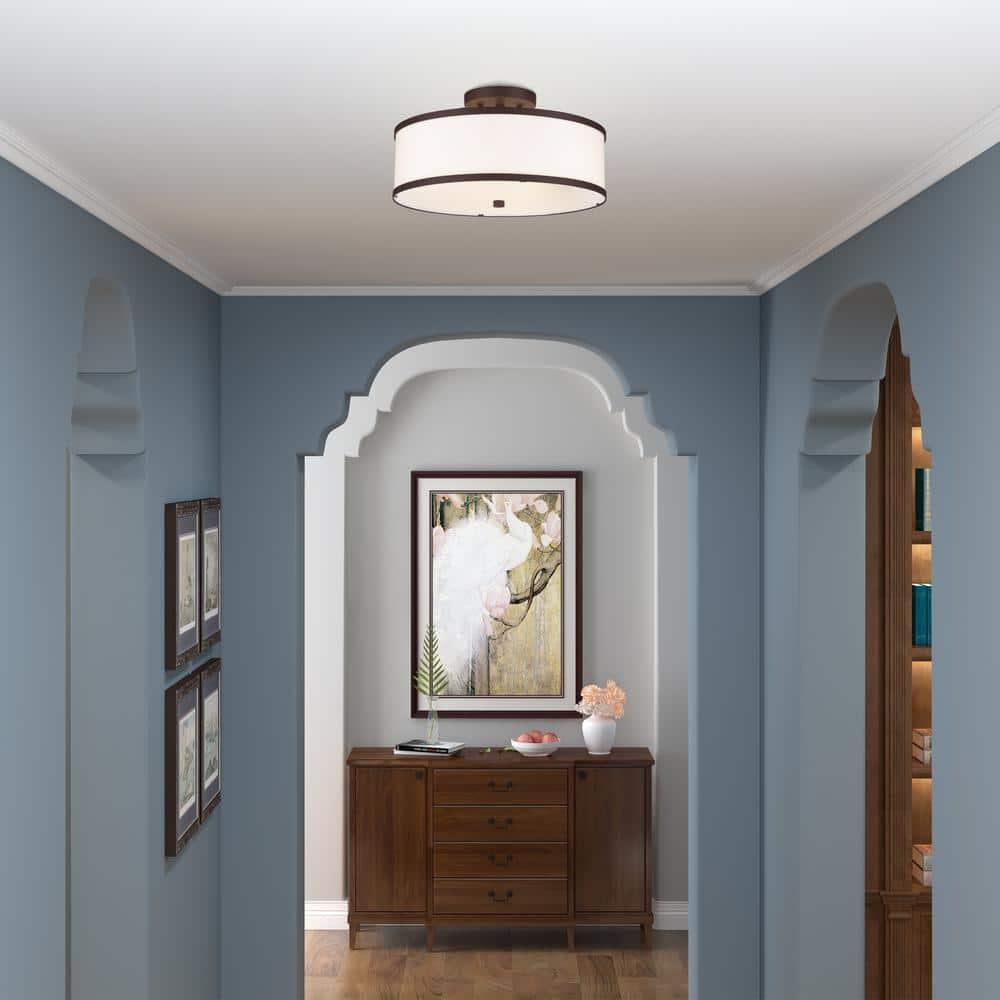 Livex Lighting Park Ridge 3 - Light Semi-Flush Mount in  Bronze