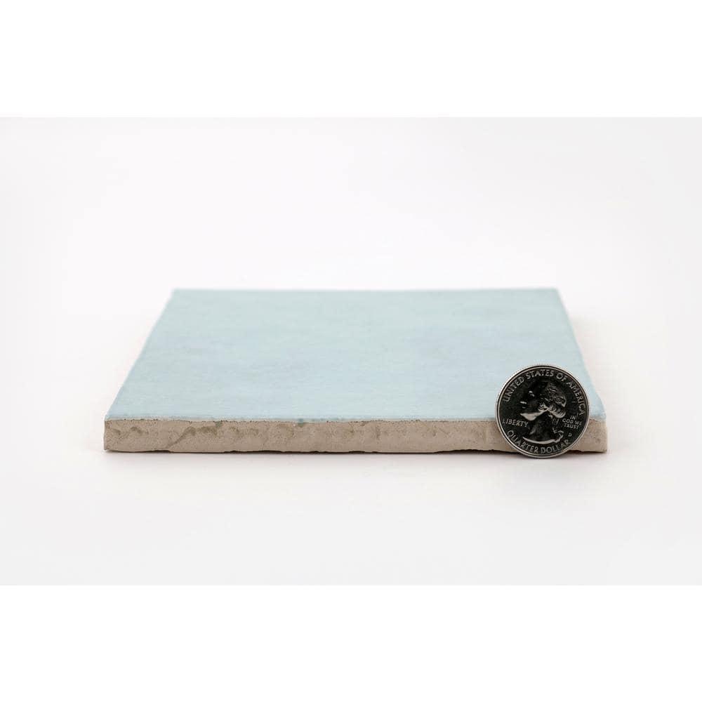 Bedrosians Cloe Square Gloss Ceramic Tile 5 x 5, Baby Blue (10.83 sq. ft./Case)