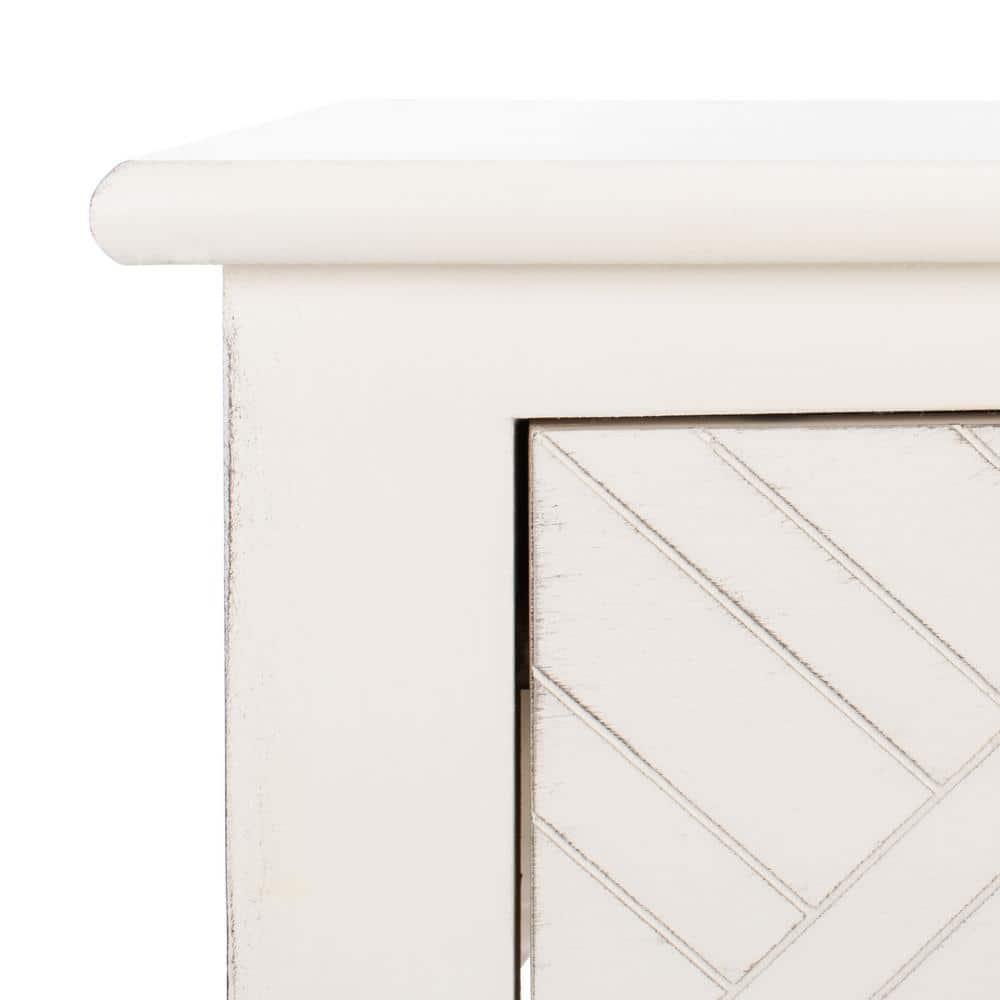 Peyton 3 Drawer Console Table - Distressed White - Safavieh