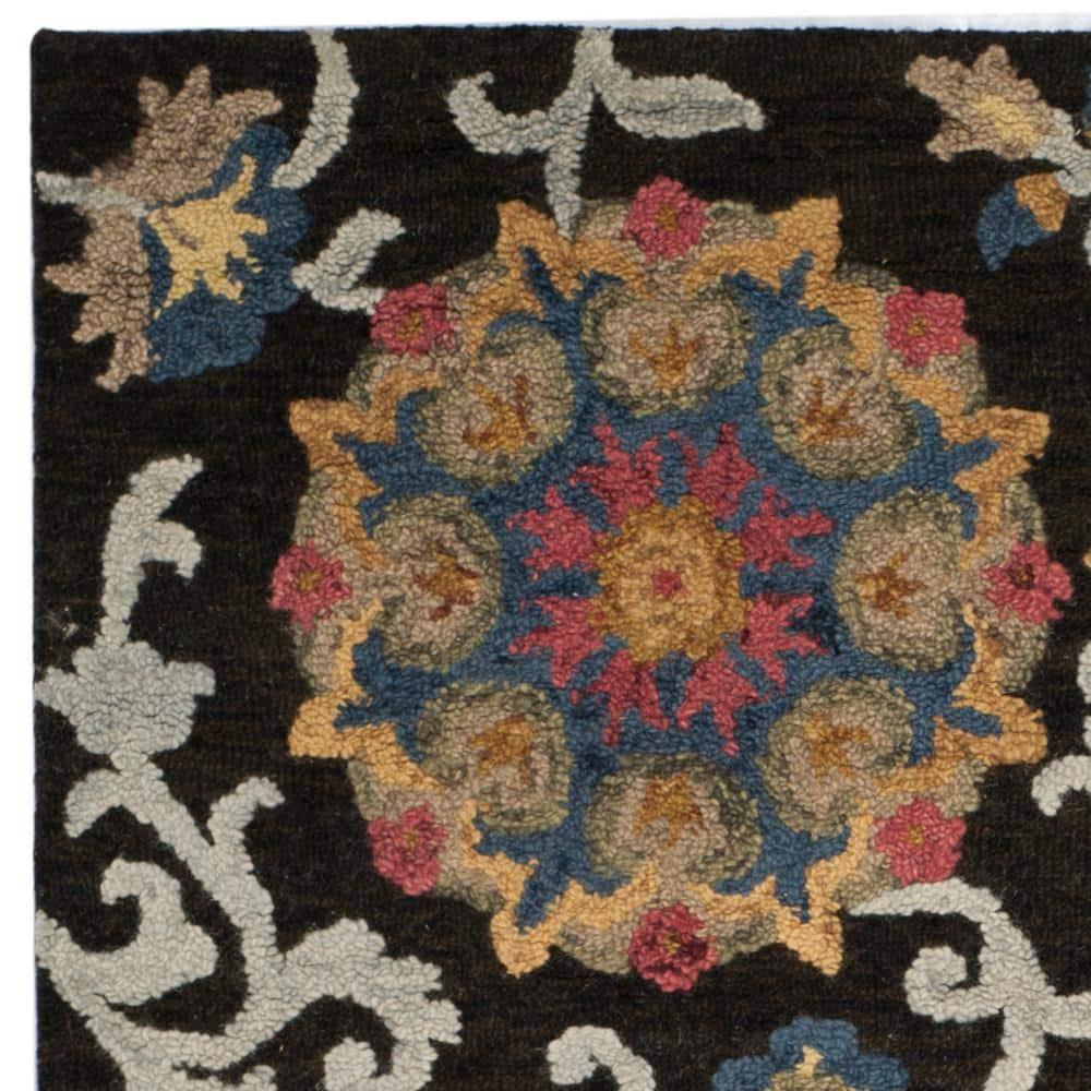 Blossom BLM401 Hand Tufted Area Rug - Charcoal/Multi - 6'x9' - Safavieh.
