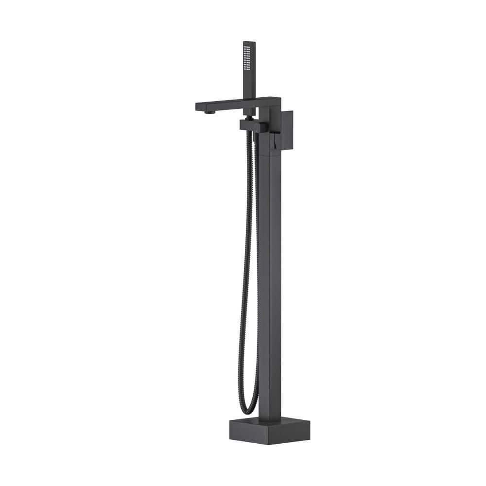Cube Floor Tub Spout with Diverter