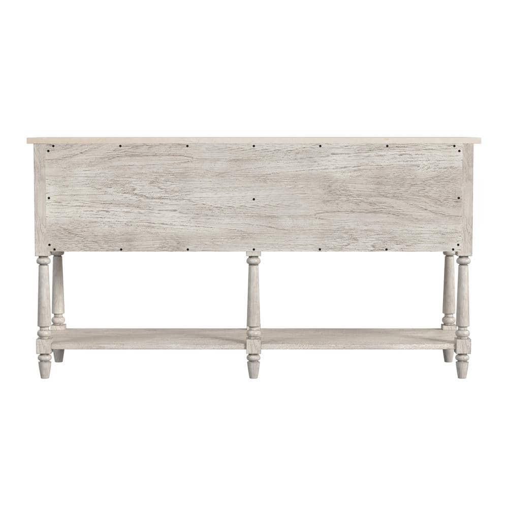 Danielle 65" Gray Marble Transitional Sideboard