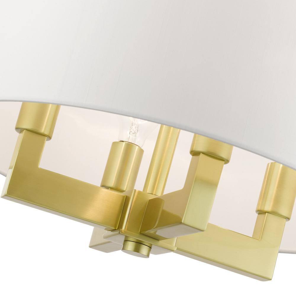 Livex Lighting Cresthaven 4 - Light Chandelier in  Satin Brass