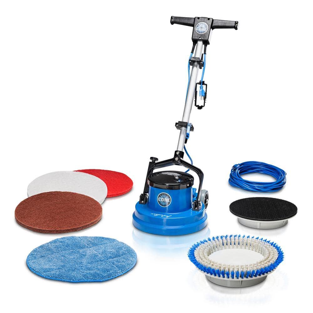 Prolux Core 15 in. Loaded Commercial Light Hand-Driven Floor Buffer Scrubber