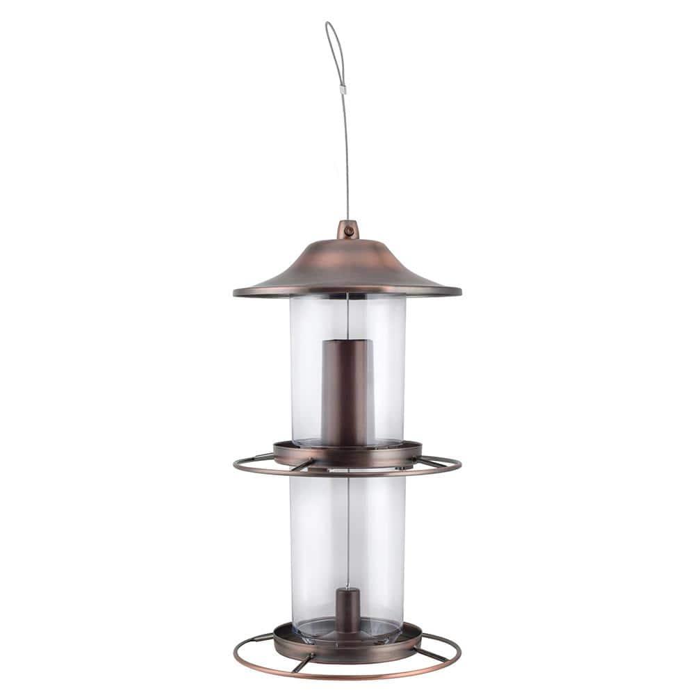 Perky-Pet Wild Bird 4.5 lb Metal/Plastic Panorama Bird Feeder 2 ports