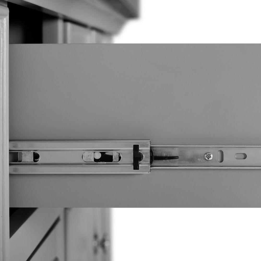 Julia Stainless Steel Top Kitchen Island Gray - Crosley: Towel Bar, Spice Rack, 5 Drawers, 2 Cabinets