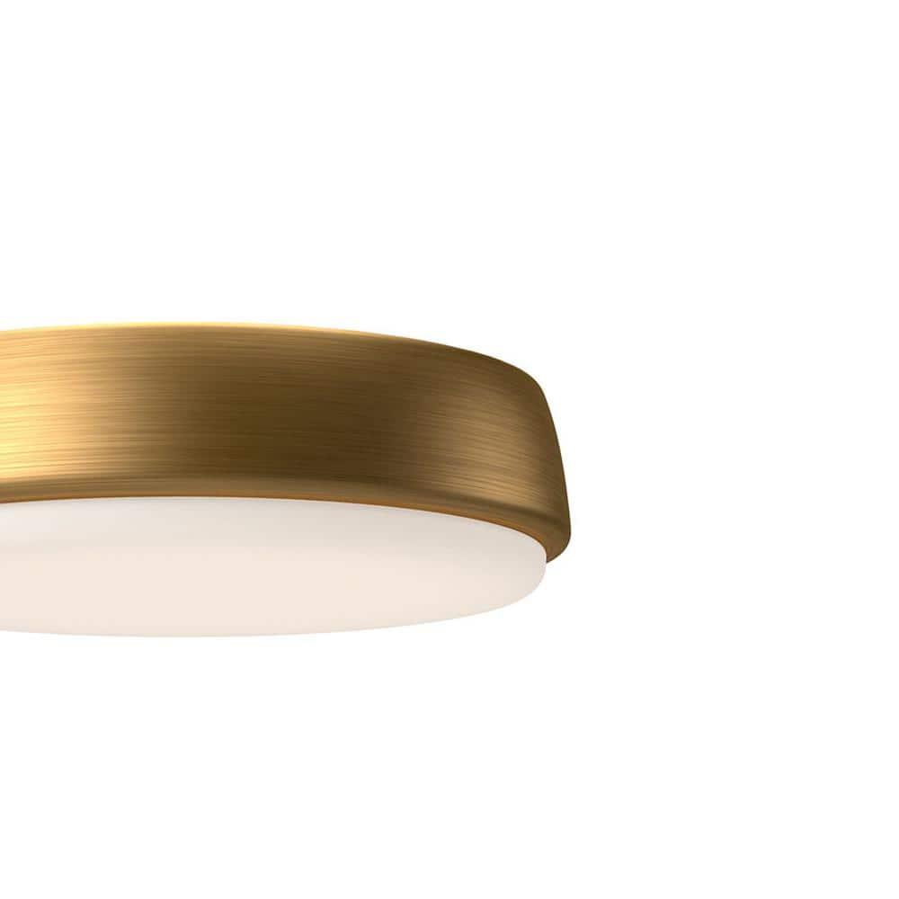 Laval Aged Gold 9" Aluminum Drum LED Flush Mount