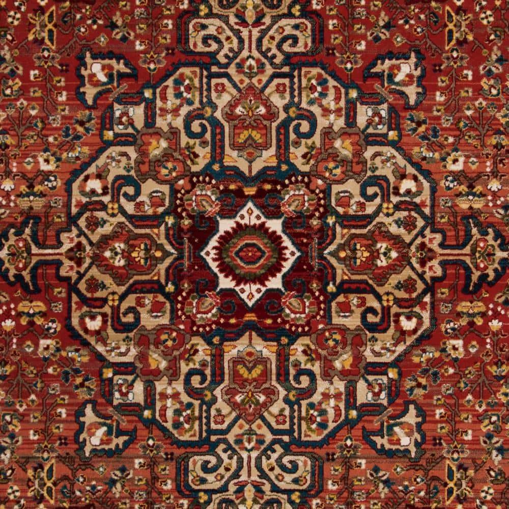 Kashan KSN305 Power Loomed Area Rug - Red/Ivory - 8'x10' - Safavieh