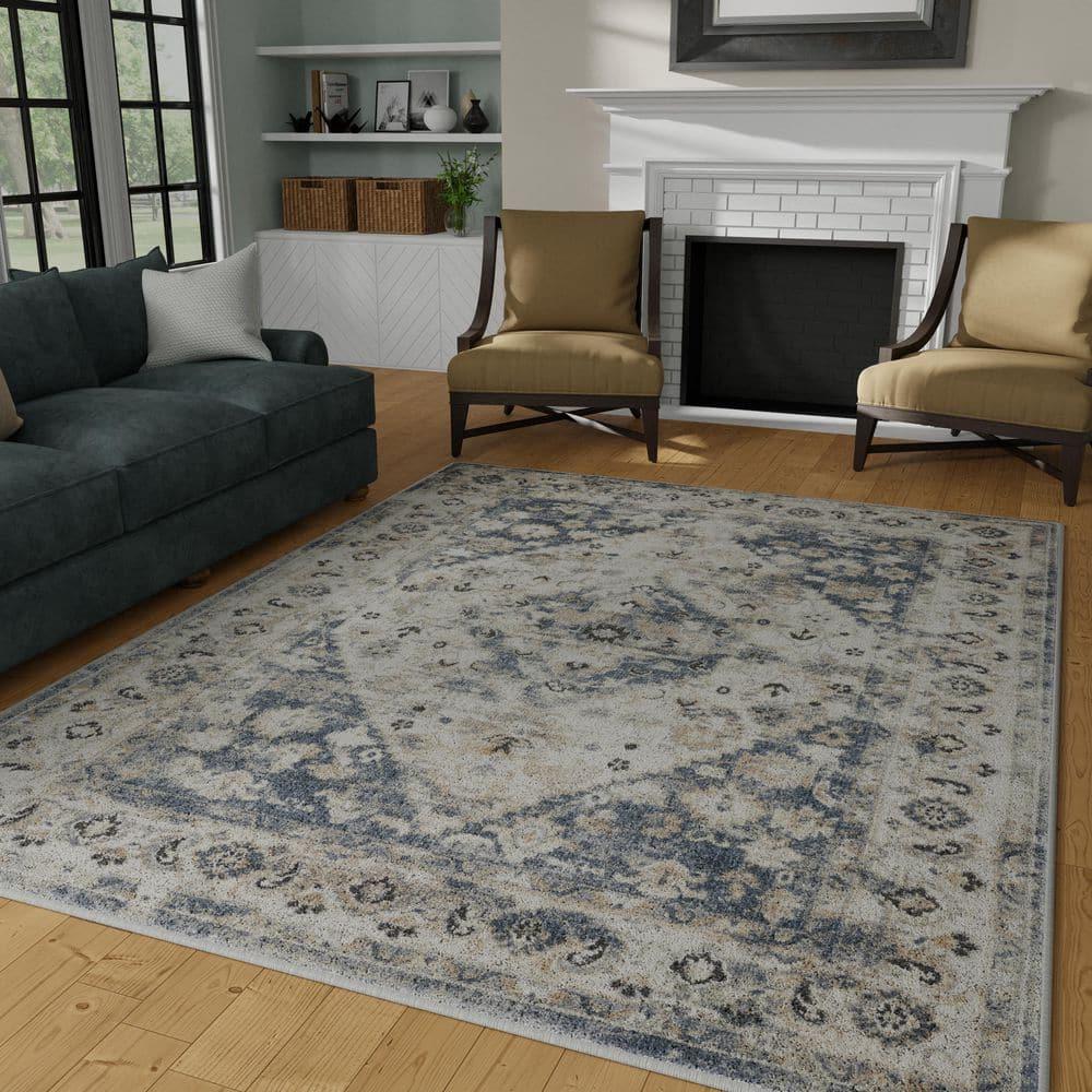 Loomaknoti Kehleigh Zofionz 5' x 7' Beige Oriental Indoor Area Rug