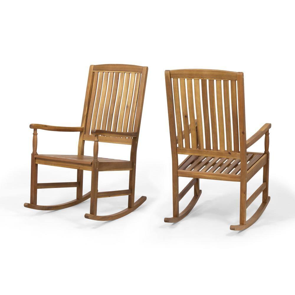 Christopher Knight Home Arcadia Acacia Wood Rocking Chairs (Set of 2) by  Teak