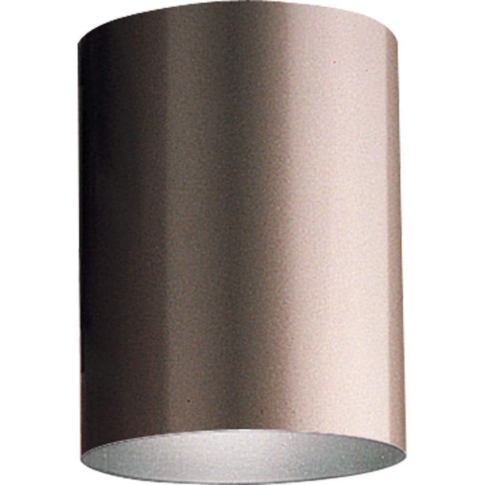 Progress Lighting, Cylinder, 1 Light, LED Flush Mount, Antique Bronze, Porcelain, Wet Rated