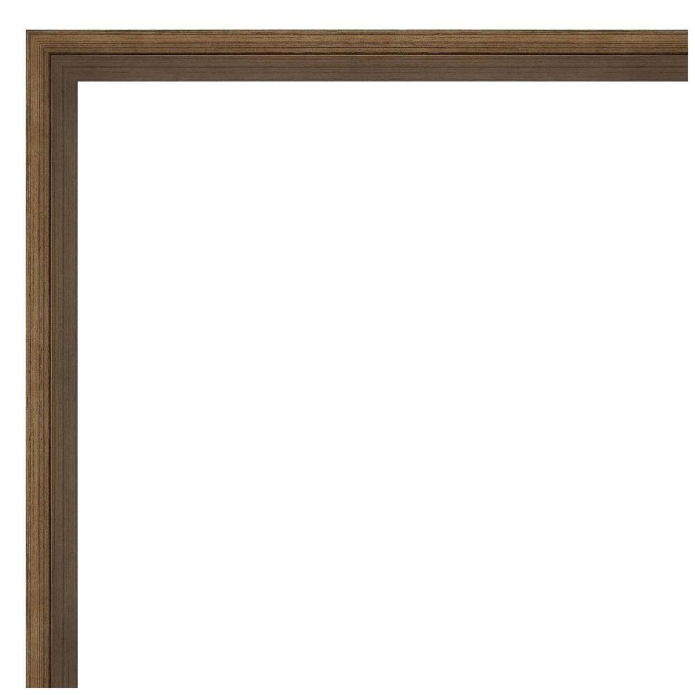 Elegant Rectangular Light Bronze Wood Vanity Mirror 17" x 21"
