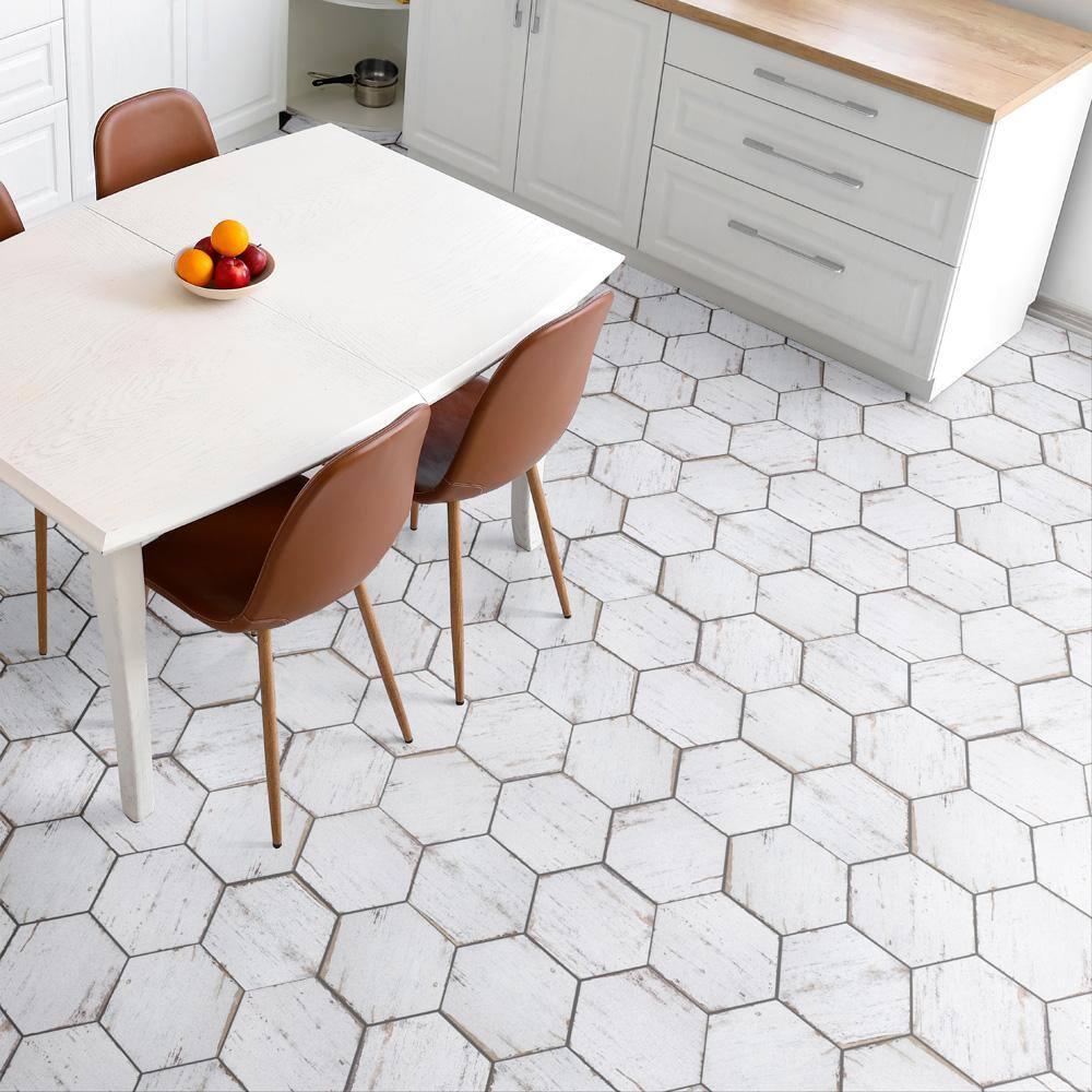Retro 7" x 8" Porcelain Wood Look Wall & Floor Tile