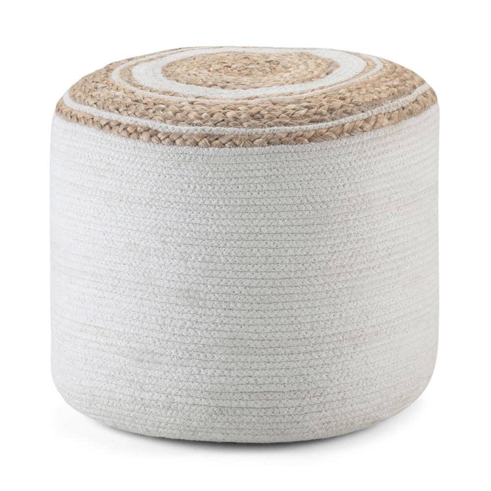 Simpli Home Serena Upholstered Pouf