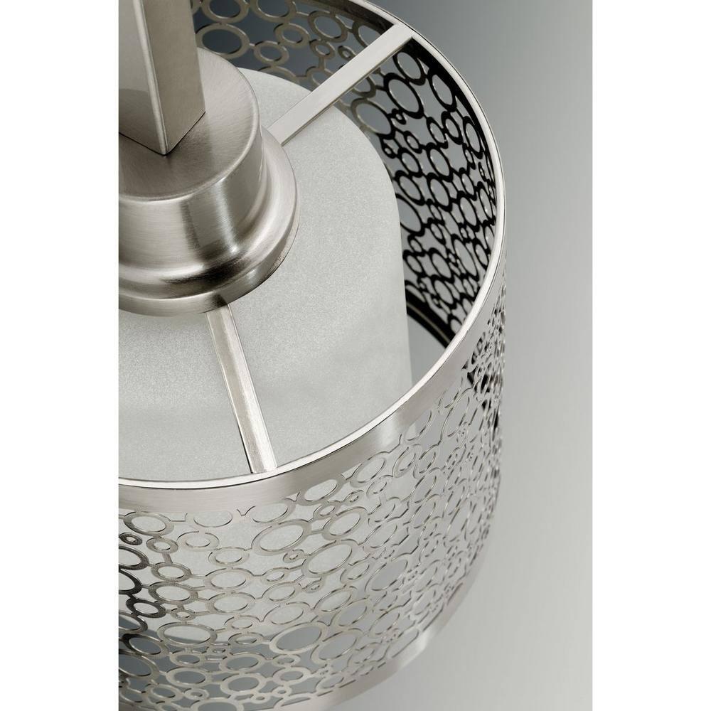Progress Lighting Mingle 4-Light Pendant, Brushed Nickel, Etched Parchment Glass Shade