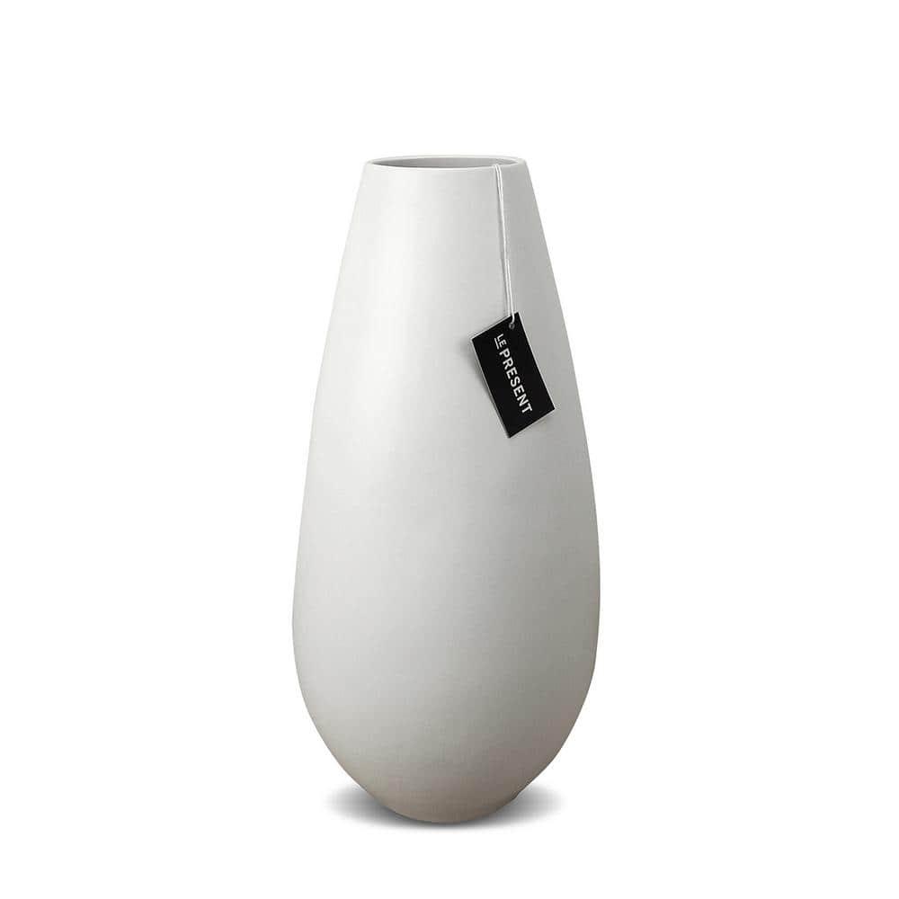 Drop Wide Tall Ceramic Vase 13.7" Height