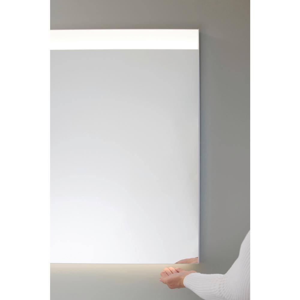Surface Mount Frameless 1 Door Medicine Cabinet with 2 Shelves and LED Lighting