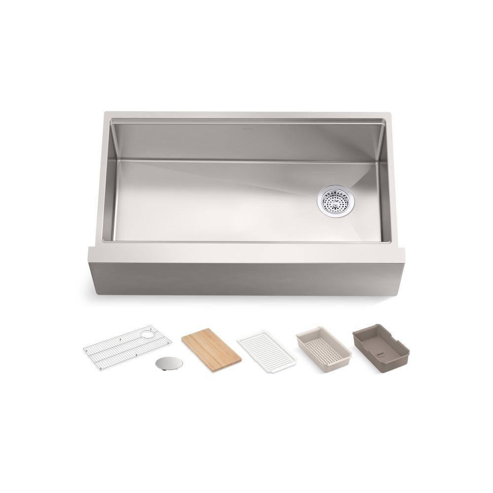 Strive 36" Stainless Steel Farmhouse Undermount Single-Bowl Kitchen Sink