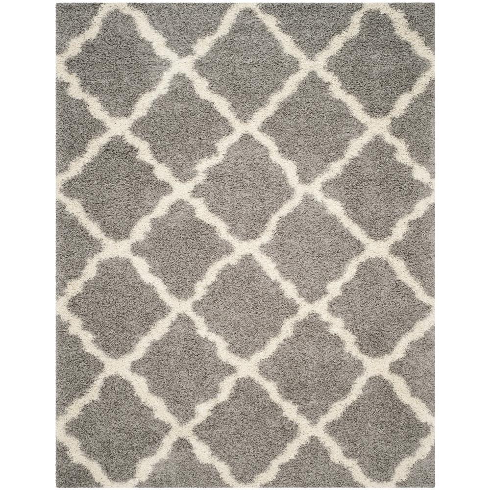 Dallas Shag SGD257 Power Loomed Indoor Area Rug - Grey/Ivory - 8'x10' - Safavieh.