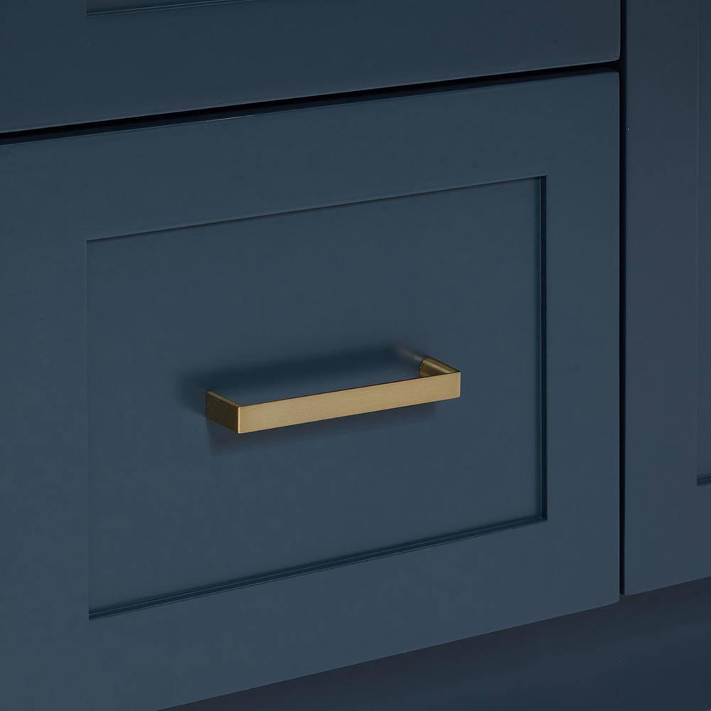 Ariel Hamlet 72 In. Double Sink Base Cabinet In Midnight Blue