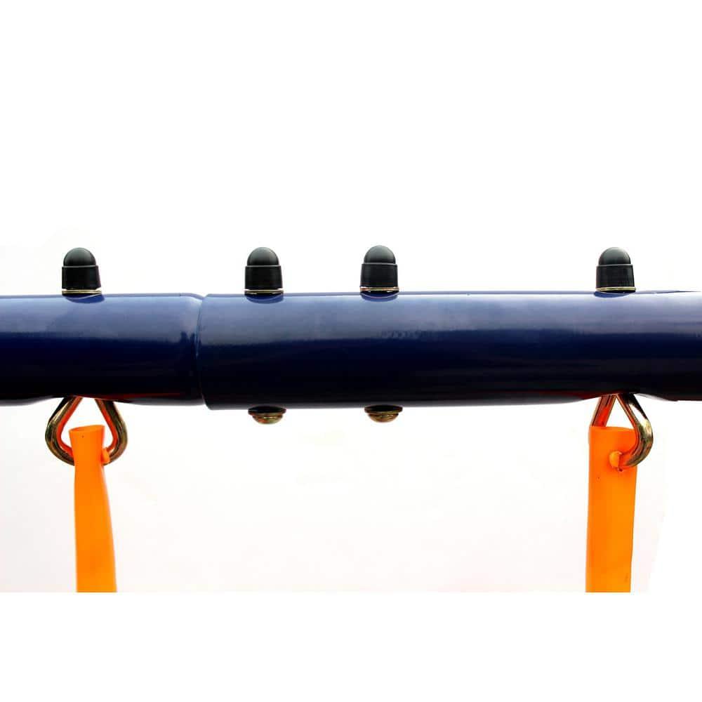 GOGEXX Outdoor Metal Swing Playset Two Station Swing Set For Children