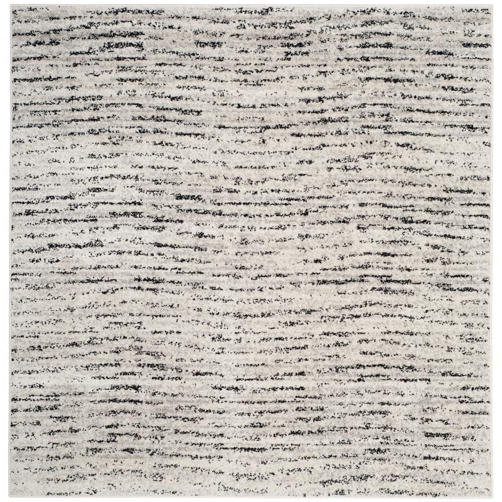 SAFAVIEH Adirondack Linnette Abstract Area Rug, Ivory/Silver, 4' x 4' Square
