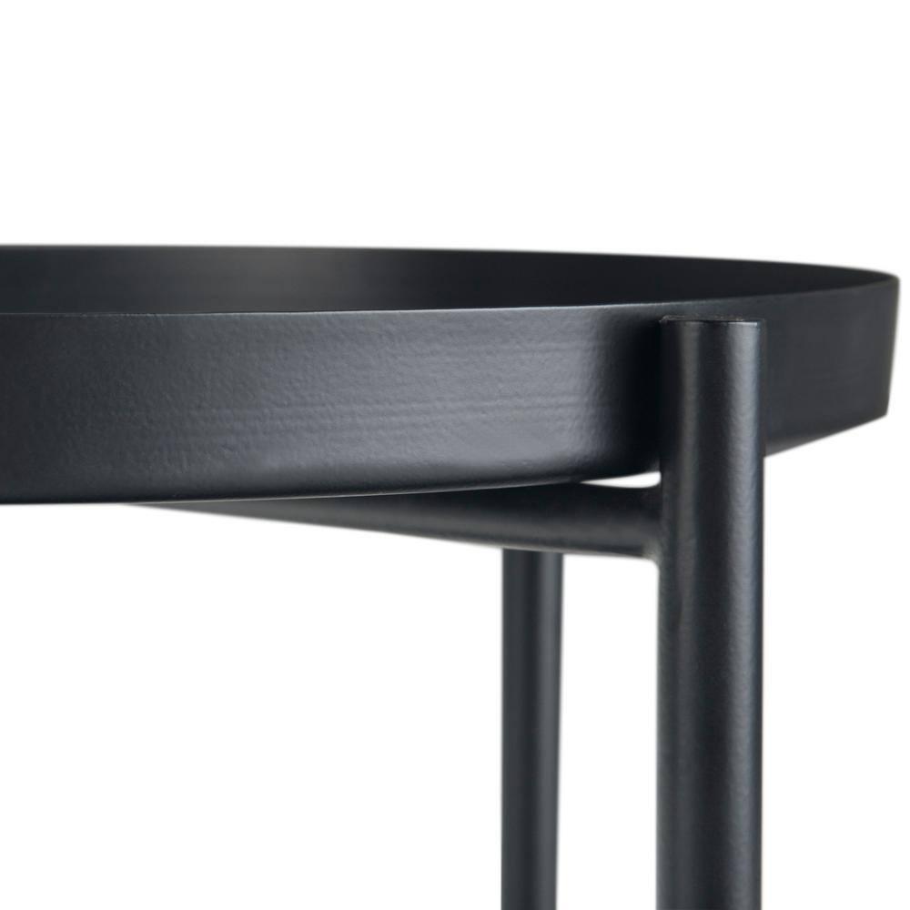 Simpli Home Monet Industrial 17 " Metal Metal End Table in Black