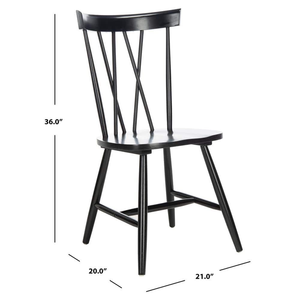 Friar Dining Chair (Set of 2) - DCH1401 - Black - Safavieh