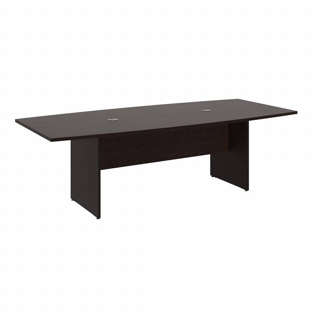 BBF 96W x 42D Boat Shaped Conference Table with Wood Base