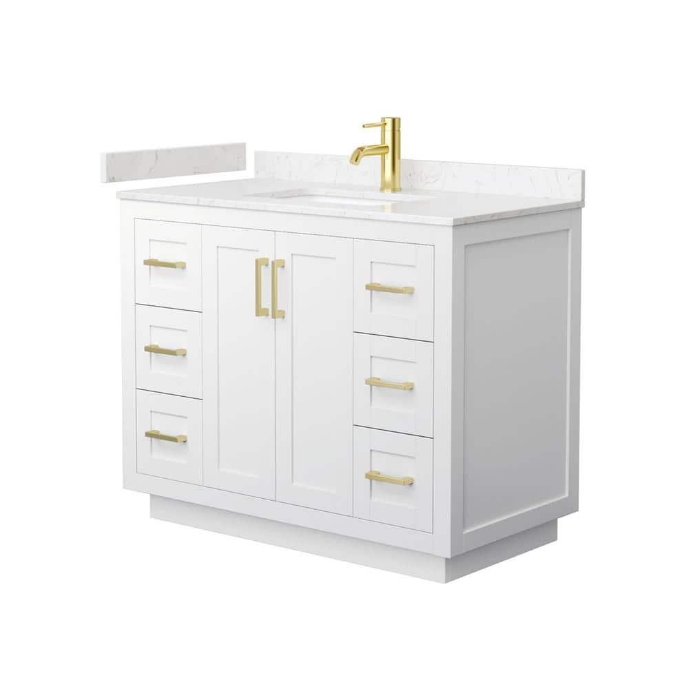 Miranda 42" Freestanding Single Bathroom Vanity with Cultured Marble Top