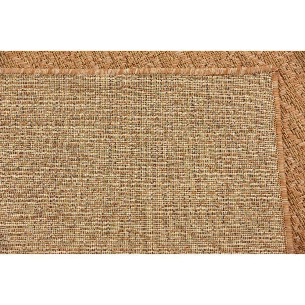 Unique Loom 6' 1 x 6' 1 Square Light Brown Outdoor Modern Links Area Rug