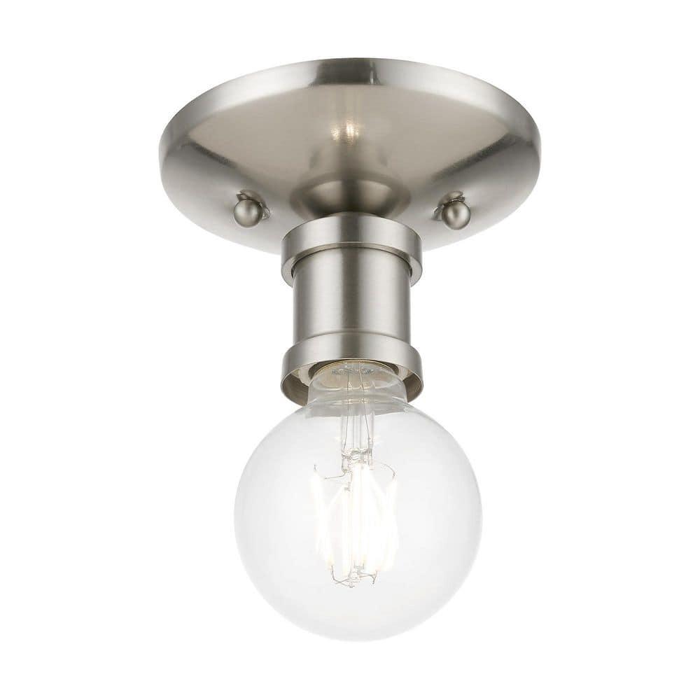 Livex Lighting Lansdale 1 - Light Flush Mount in  Brushed Nickel