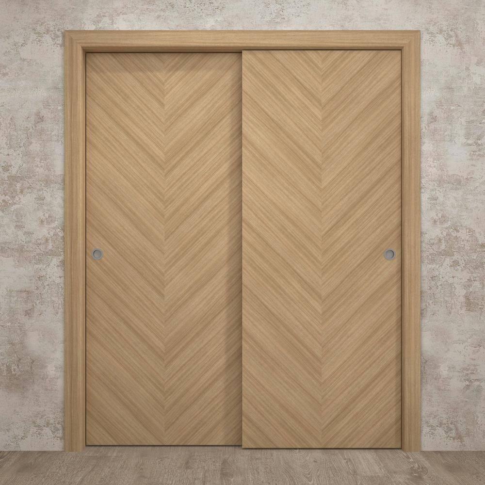 SARTODOORS Slab Door Panel | Ego 5005 | Wood Veneer Doors | Pocket Closet Sliding Barn