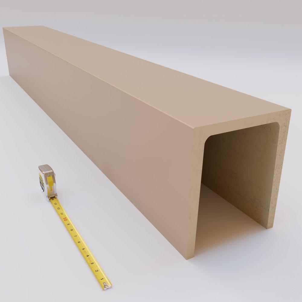 Sanded Smooth HeritageTimber Faux Wood 3-Sided Ceiling Beam (U-Beam)