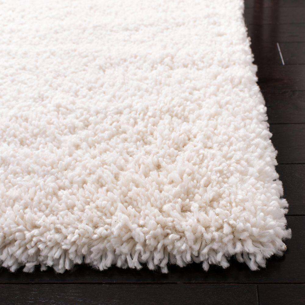 Fontana Shag 800 FNT800 Power Loomed Indoor Area Rug - Ivory - 4'x4' - Safavieh