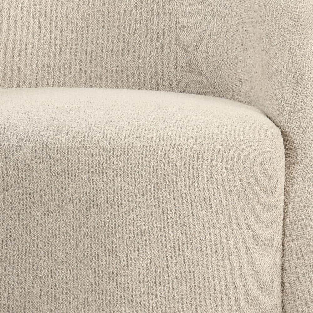 Lifestyle Solutions Bournemouth Swivel Accent Chair GrayBoucle: Minimalist Design, High-Density Foam, Solid Hardwood