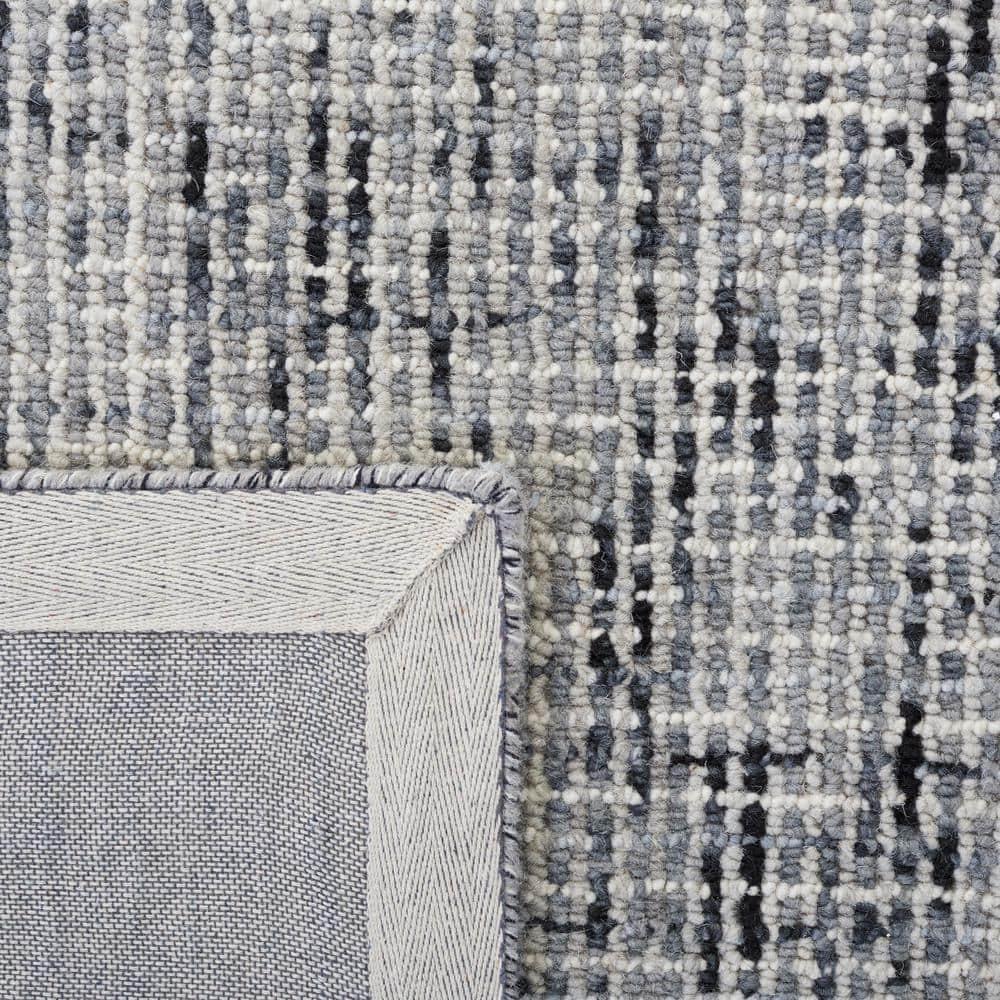Abstract ABT468 Handmade Indoor Area Rug - Dark Grey/Ivory - 6'x9' - Safavieh