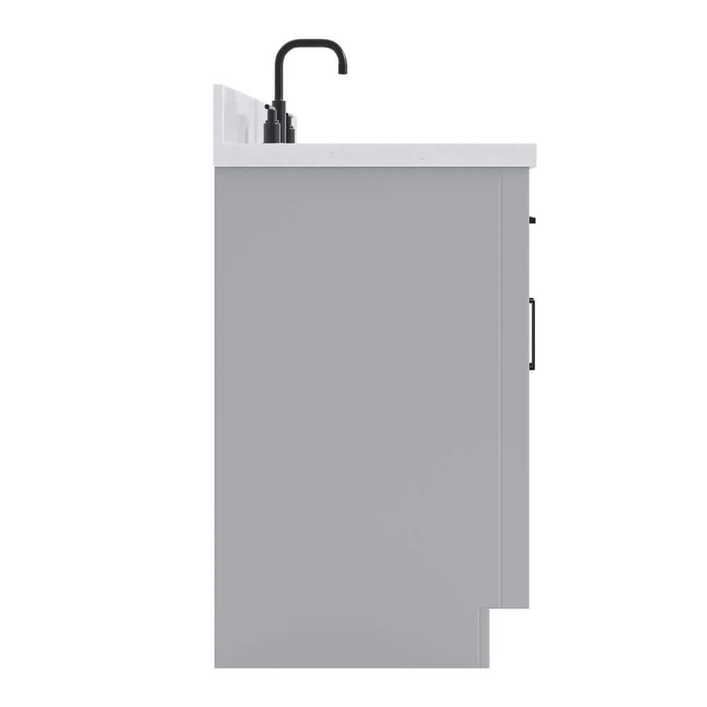 Ariel T066scqrvo Hepburn 66" Free Standing Single Basin Vanity Set - Grey