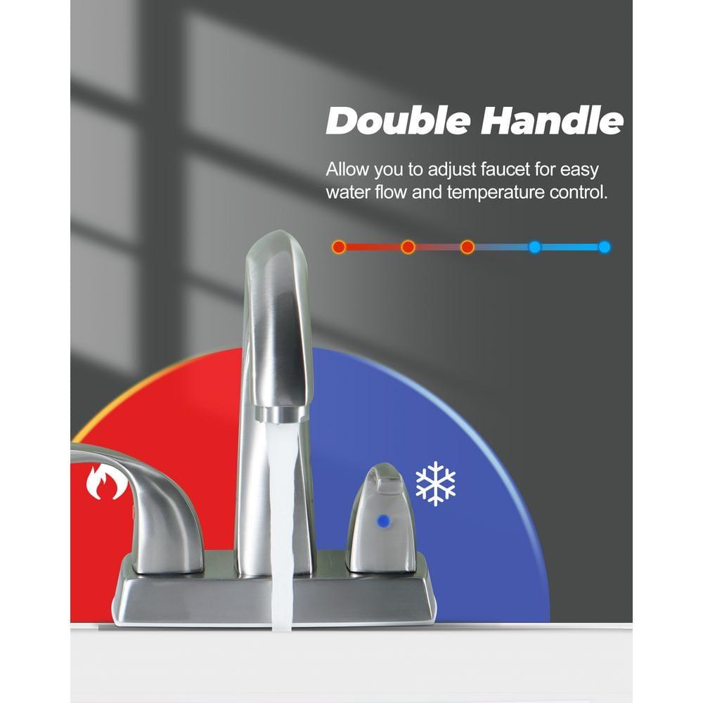 1.2 Flow Centerset Bathroom Sink Faucet with Drain