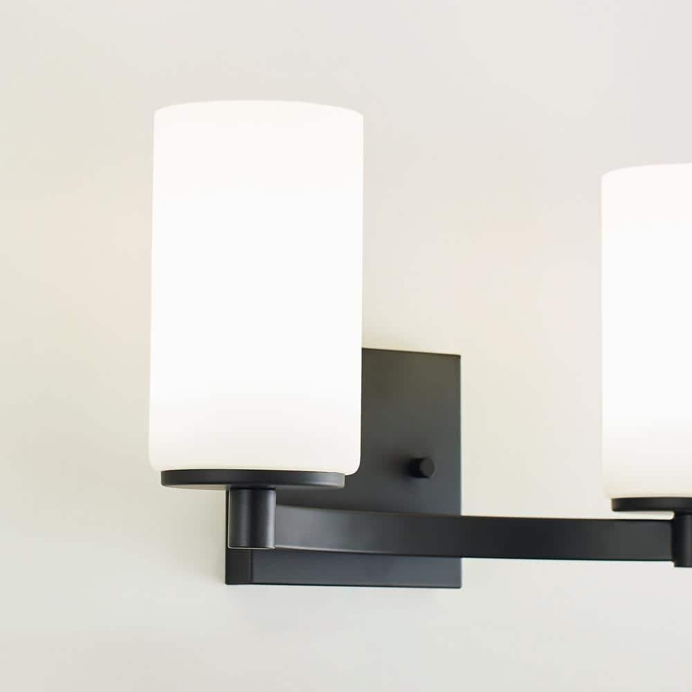 Generation Lighting Hettinger 13.5-in 2 -Light Matte Black Transitional Vanity light